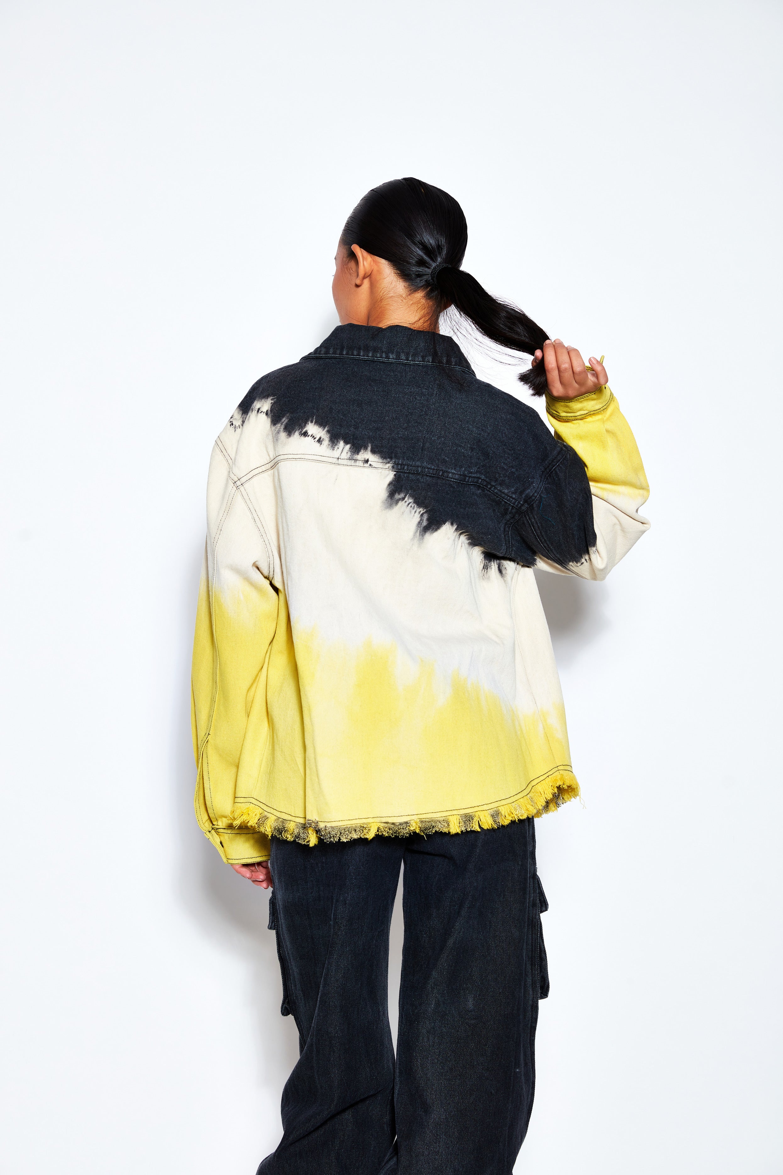 Ombre Denim Jacket -Yellow