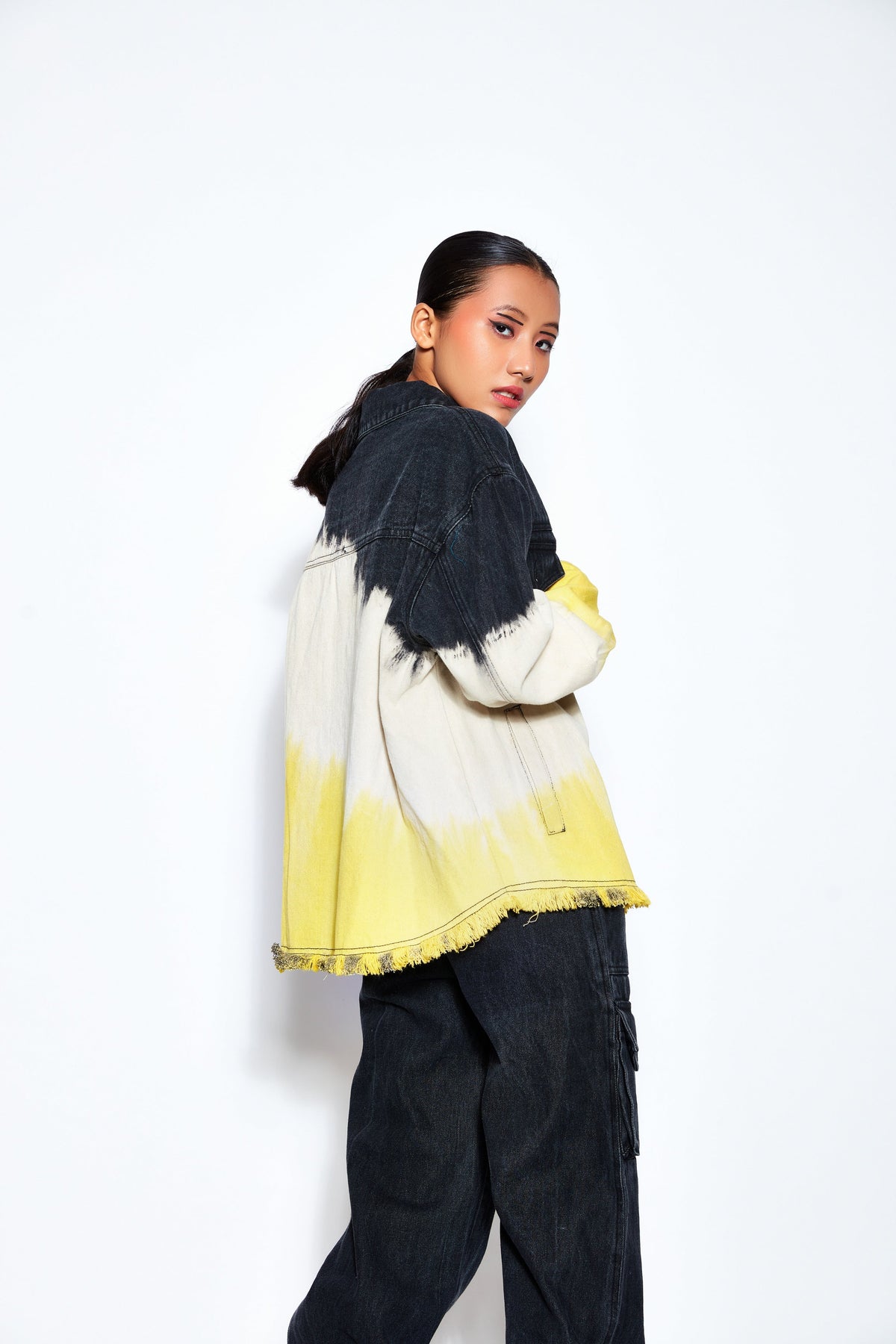 Ombre Denim Jacket -Yellow