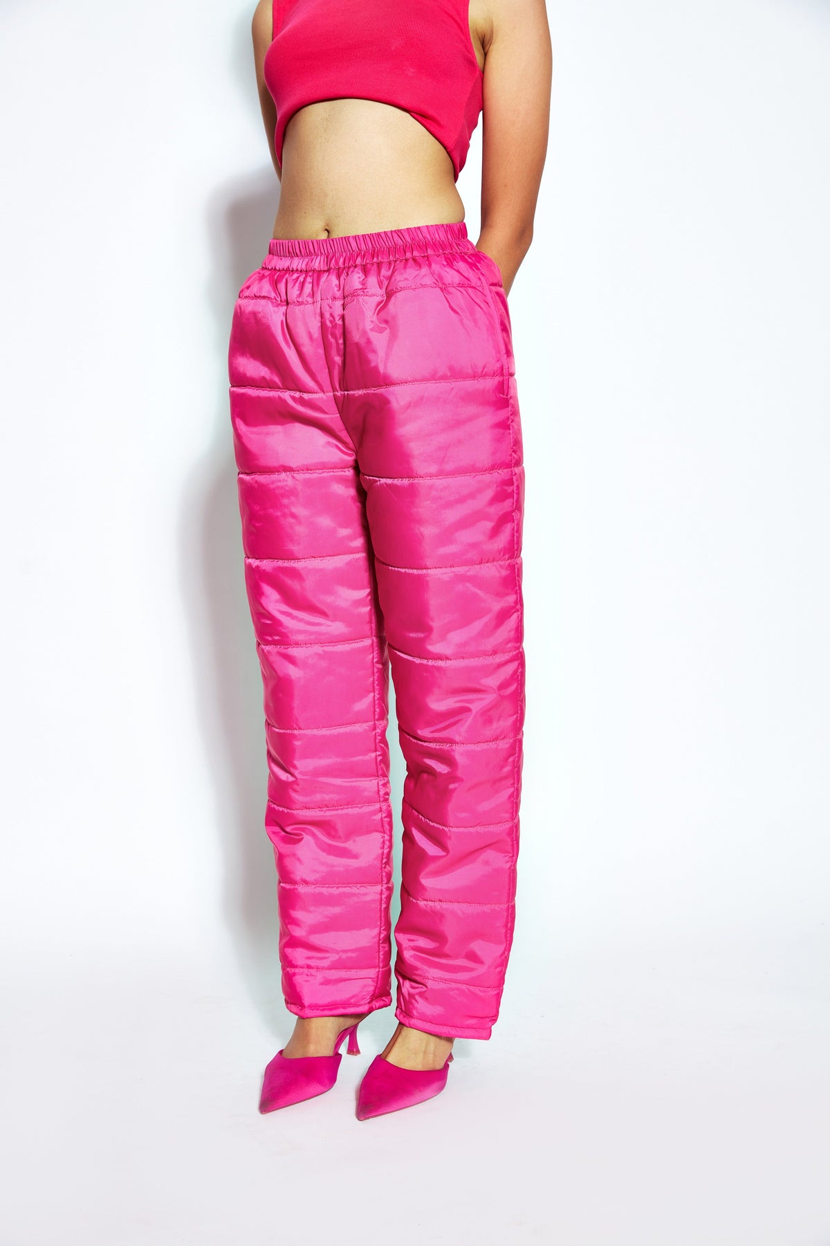 Unisex Straight Fit Puffer Pant