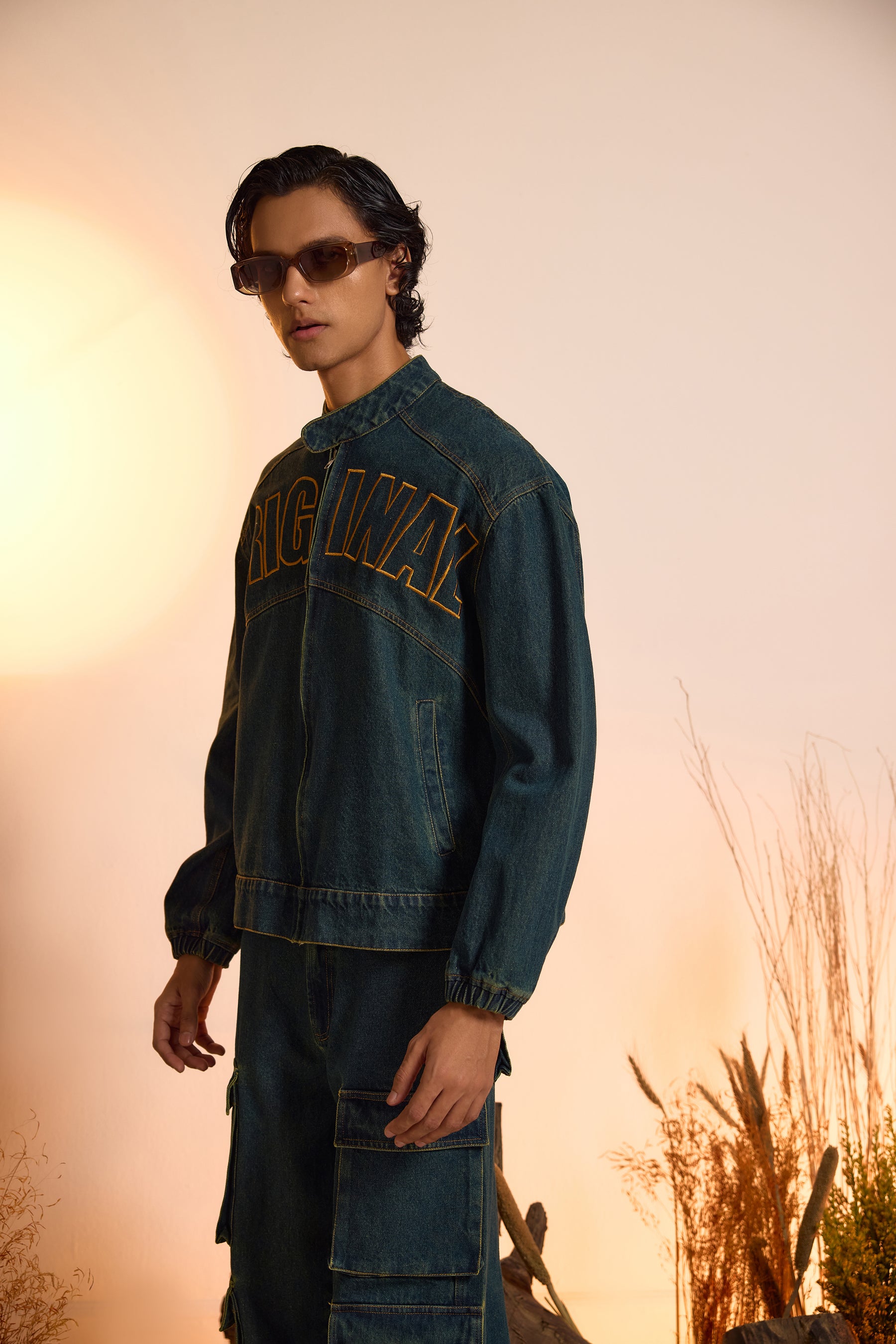 The Original-Embroidered Denim Oversized Jacket