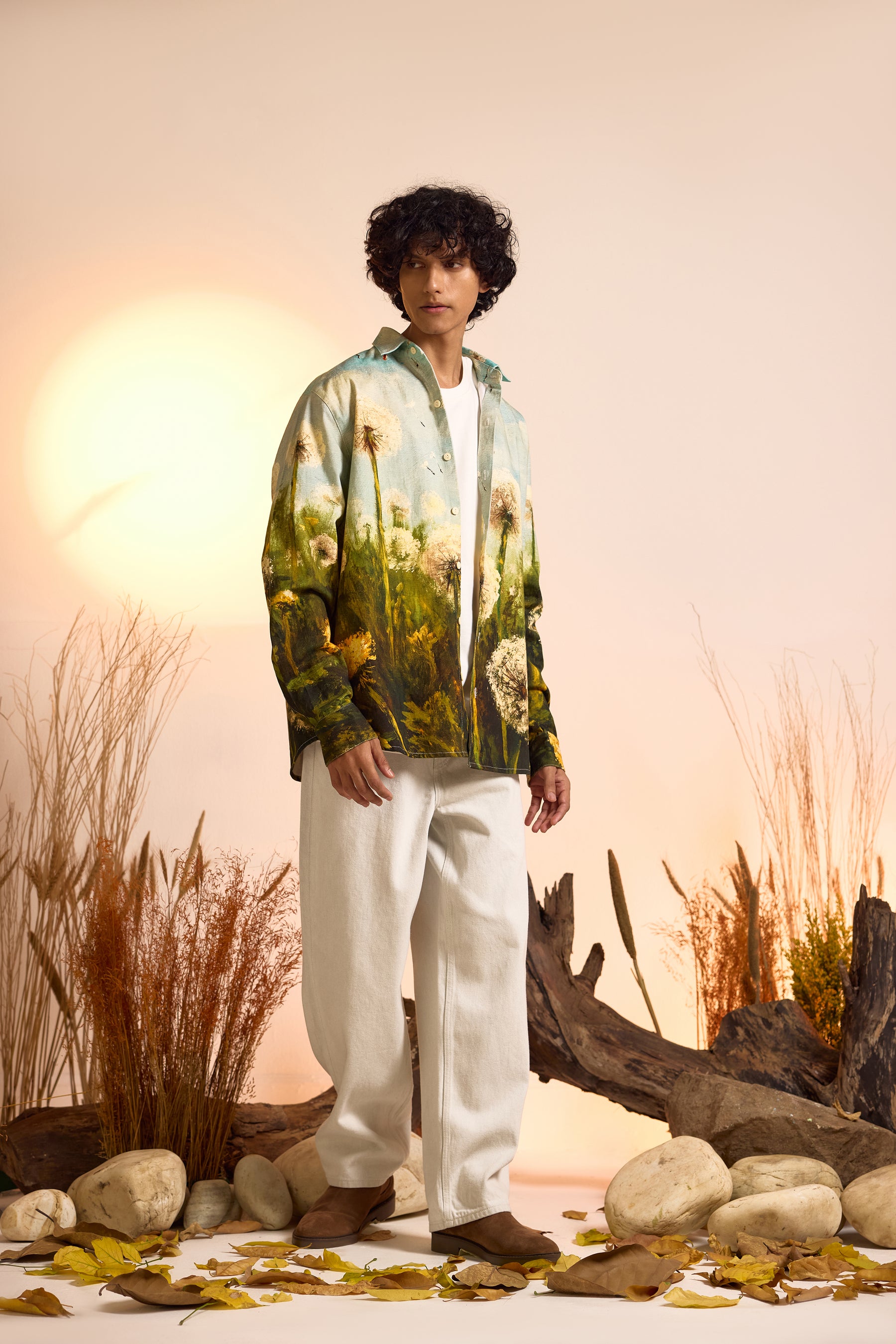 Dandelion Dreamscape Twill Overshirt-Men