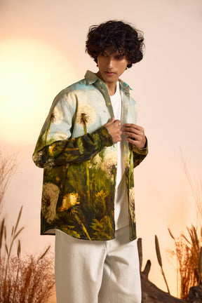 Dandelion Dreamscape Twill Overshirt-Men