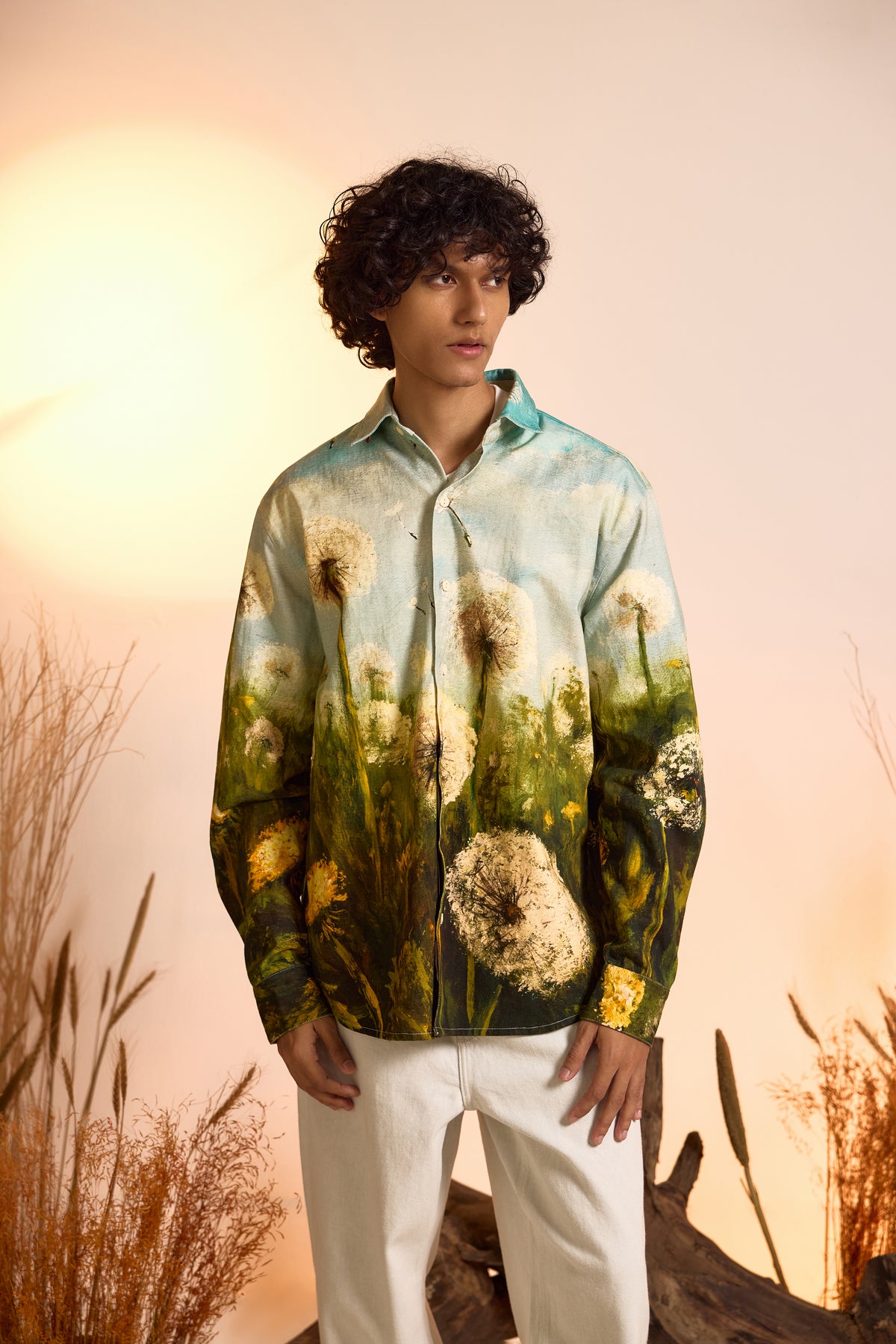 Dandelion Dreamscape Twill Overshirt-Men