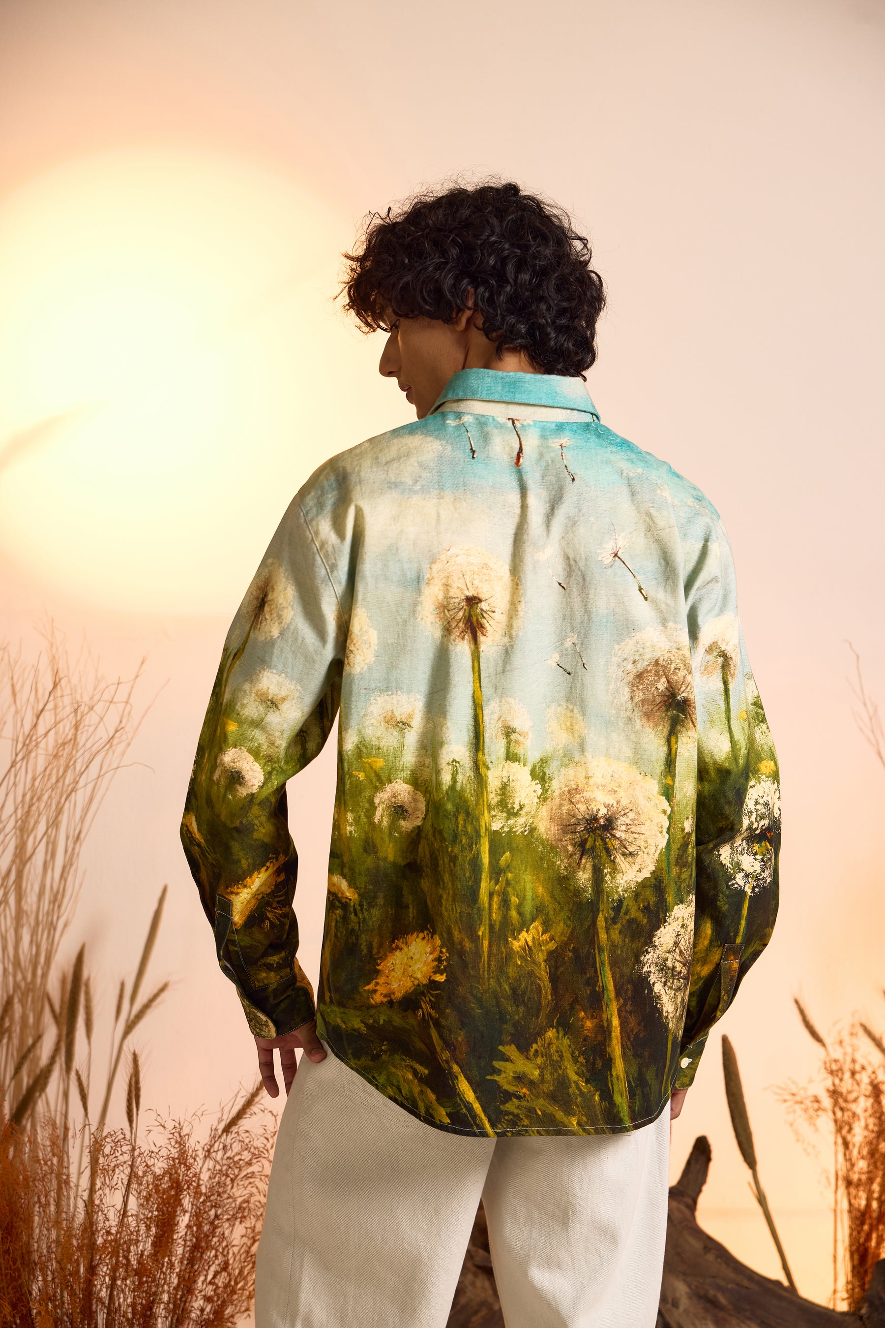 Dandelion Dreamscape Twill Overshirt-Men