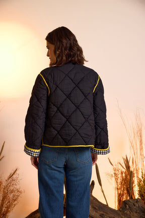 Reversible Check Quilted Jacket