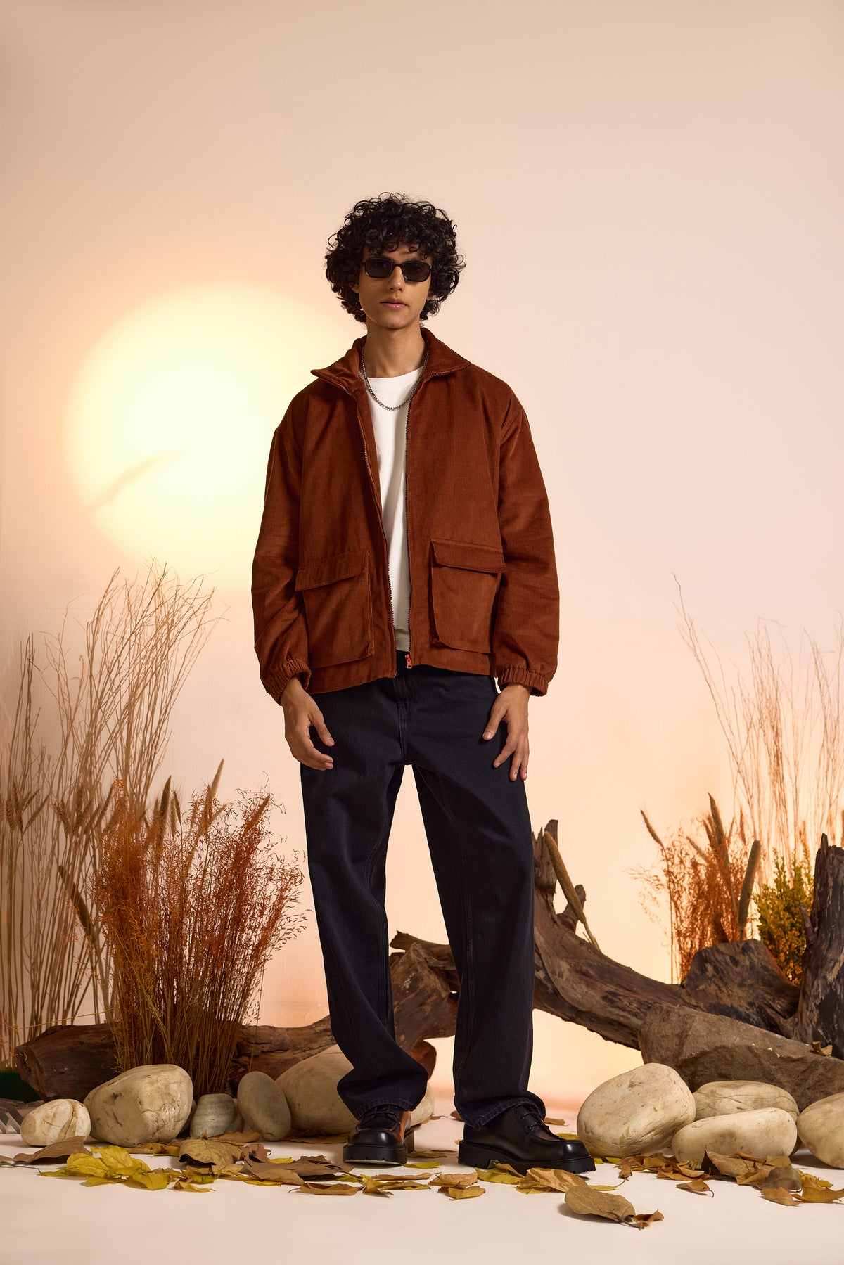 Retro Corduroy Oversized Jacket-Men