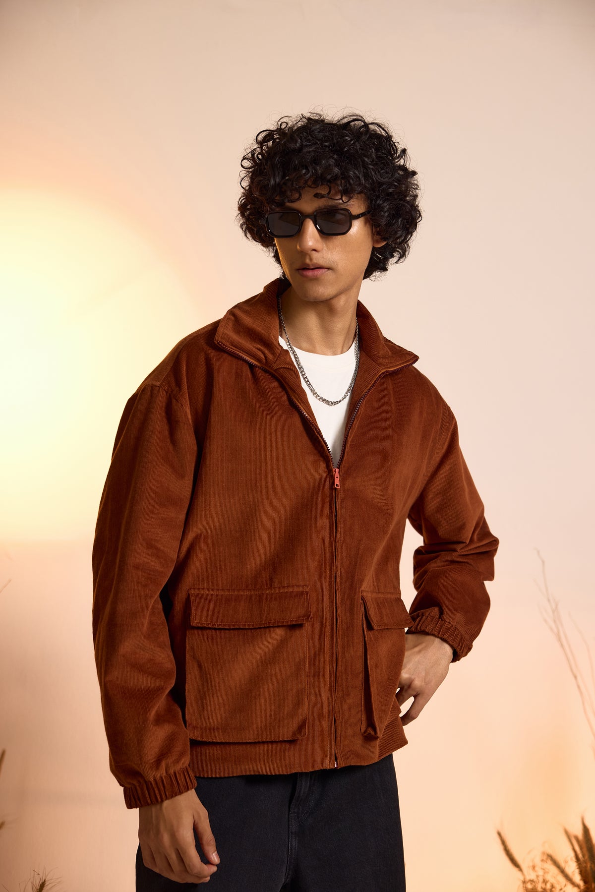 Retro Corduroy Oversized Jacket-Men