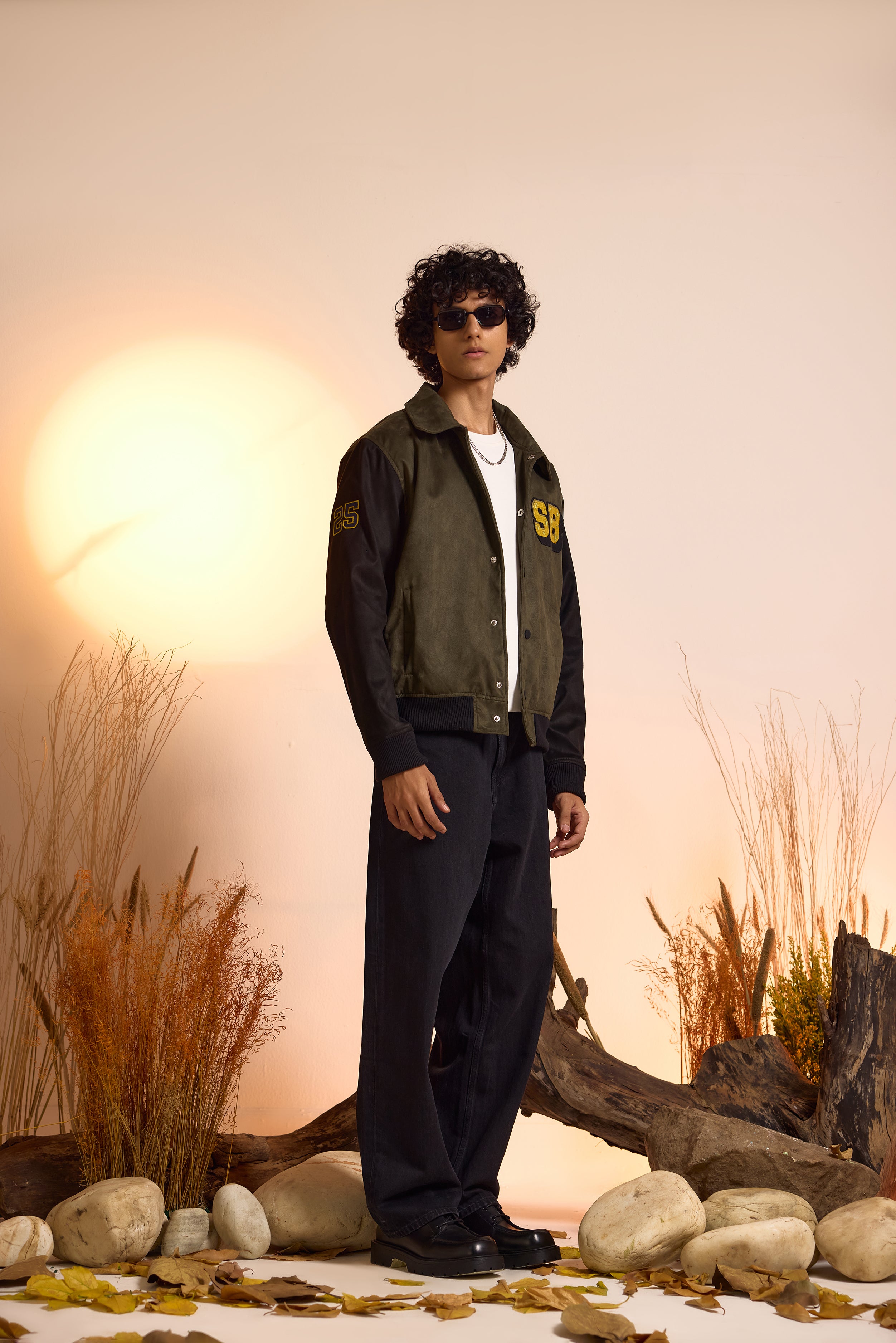 Spongebob: Embellished Suede Bomber Jacket