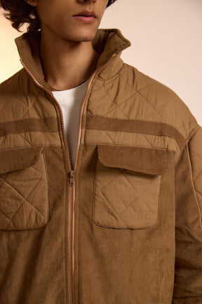 Corduroy Oversized Puffer Jacket