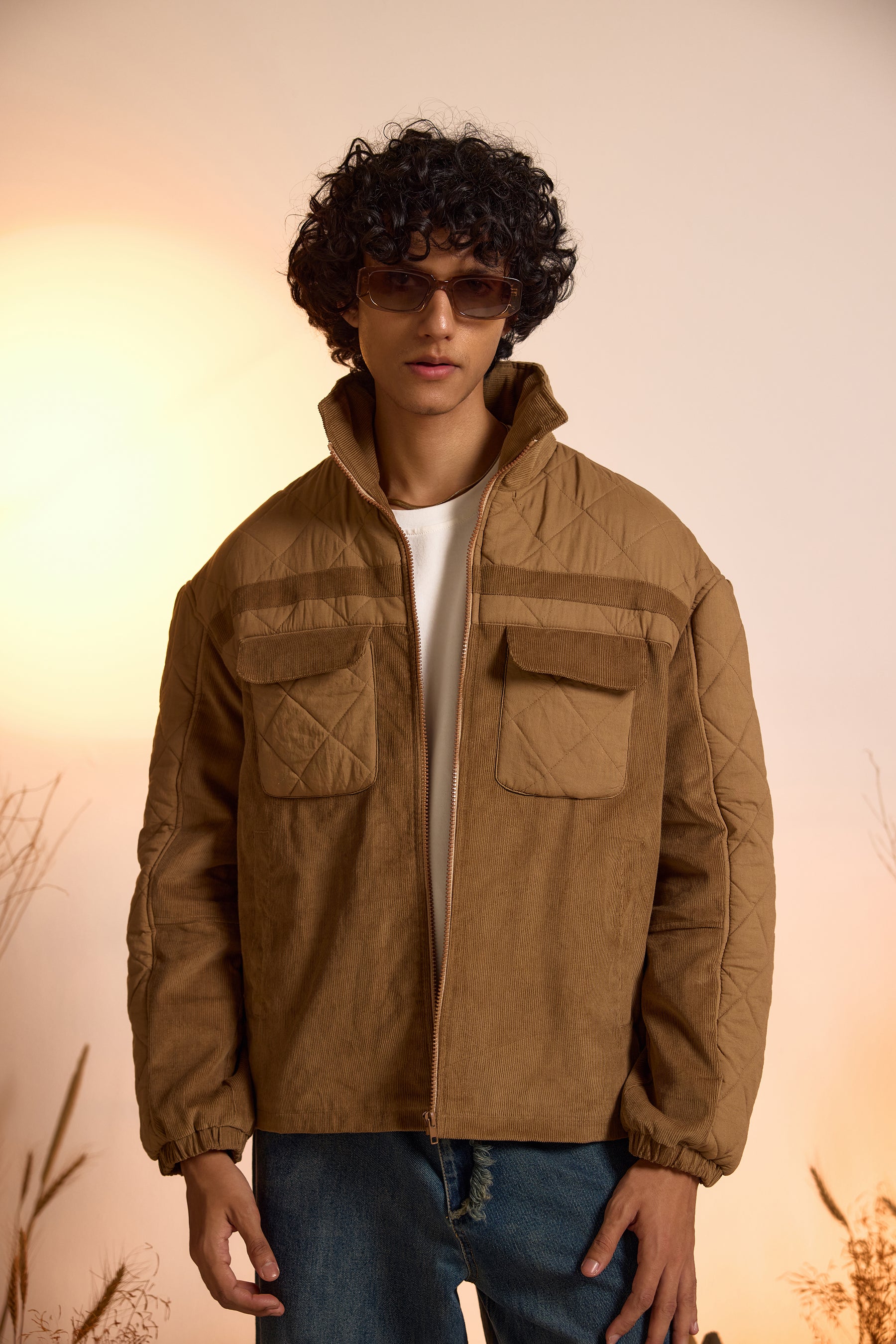 Corduroy Oversized Puffer Jacket