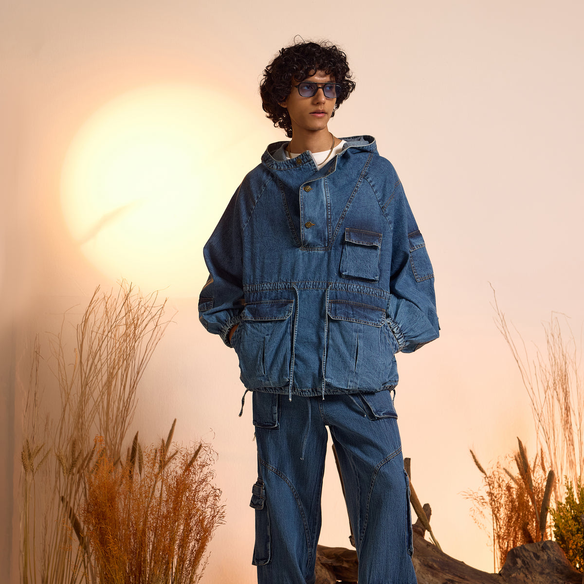 Buy Drifter Denim Oversized Hoodie & Jeans Set for Men