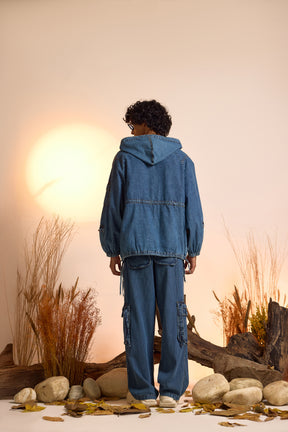 Drifter Denim Oversized Hoodie & Jeans Set