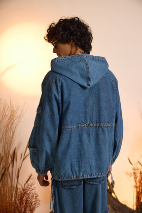 Drifter Denim Oversized Hoodie & Jeans Set