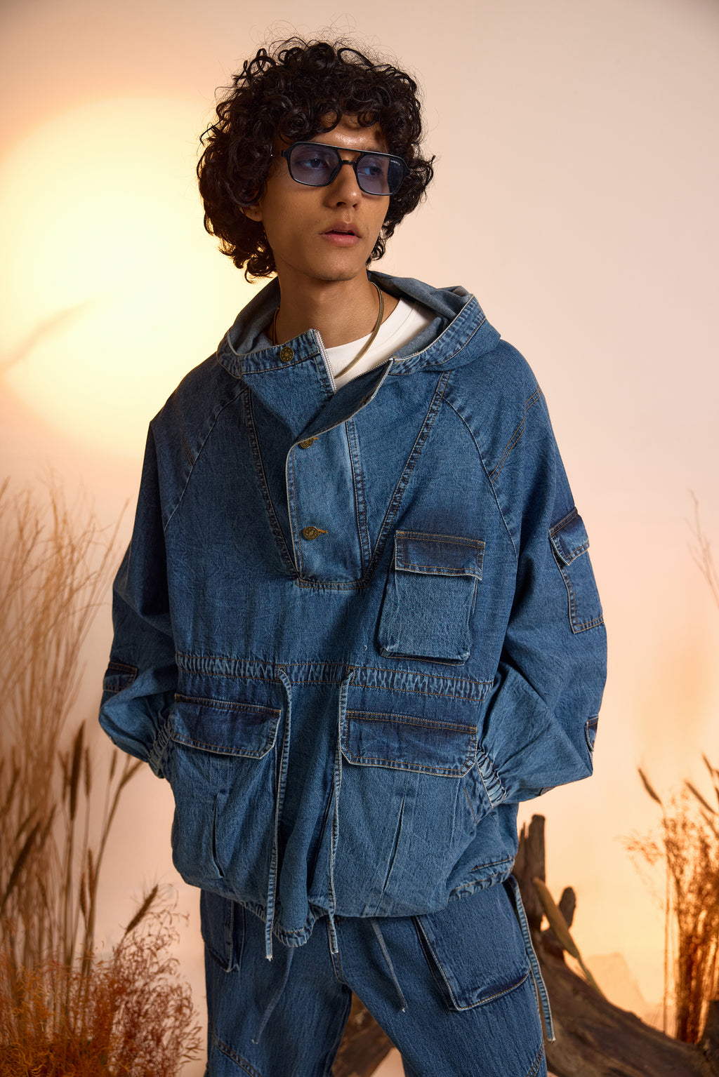 fashiru oversized denim jacket ネイビー fashiru oversized denim jacket ネイビー