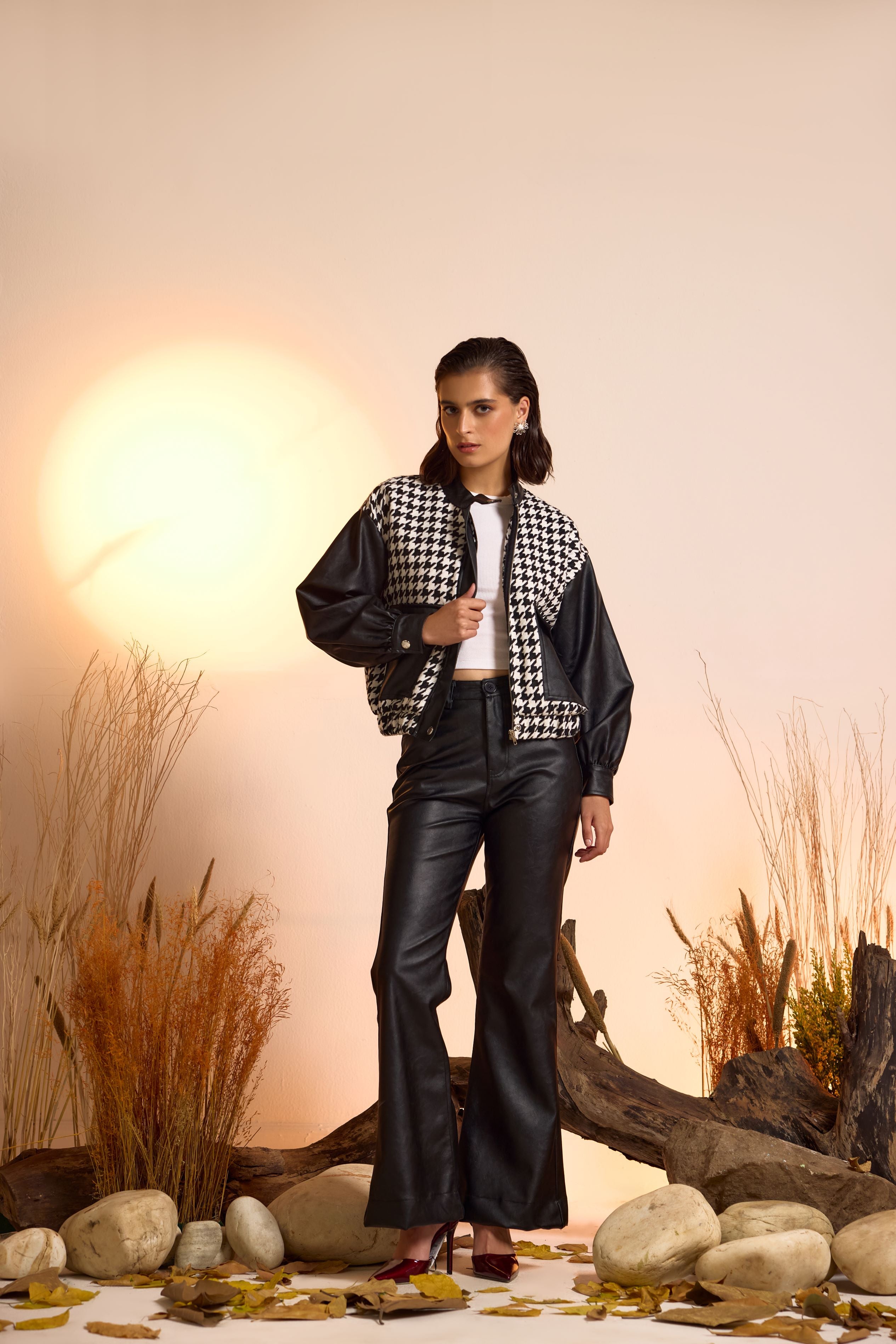Structured Houndstooth Jacket