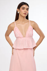 Soft Pink Breeze Ruffle Top