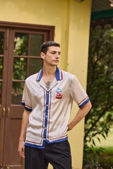 Cream Satin Printed Shirt – Bon Appétit