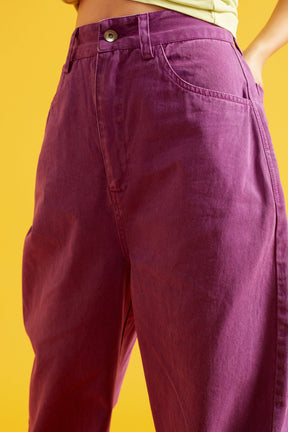 Purple Twill Overshirt and Pant Set