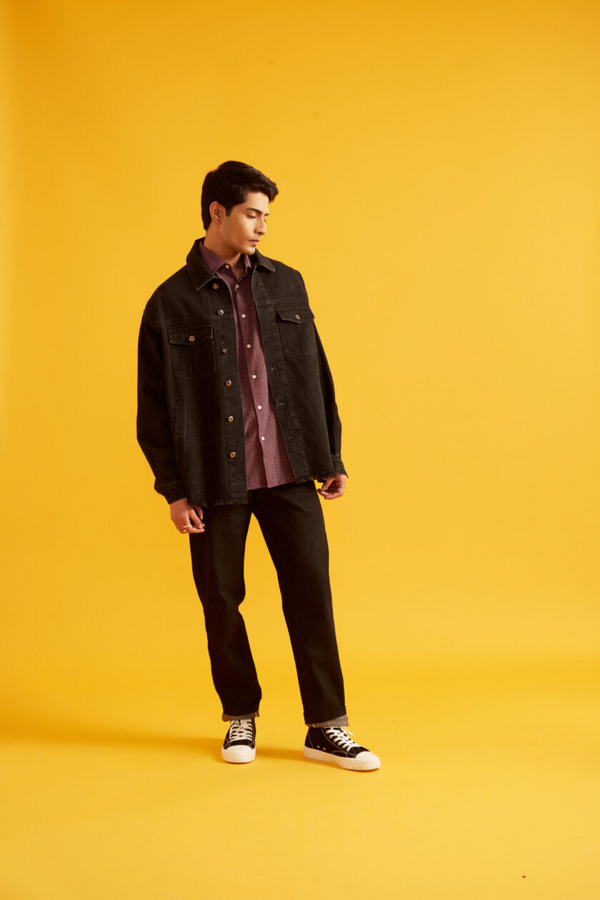 Black Oversized Denim Jacket