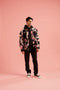 Pink and Black Tie-Dye Effect Oversized Jacket
