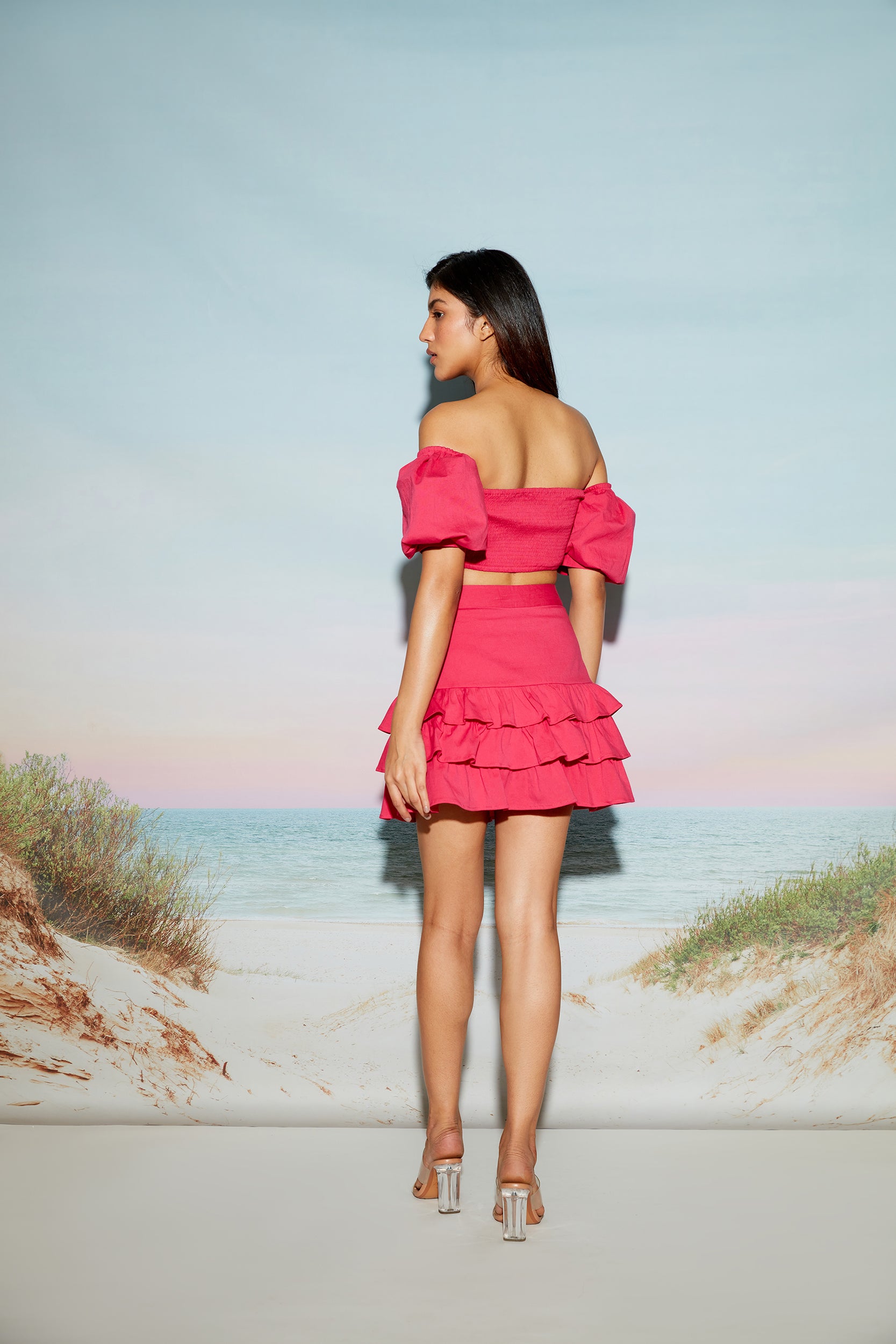 Pink Mini Frill Skirt