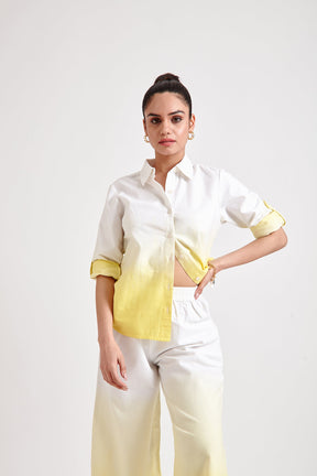 Yellow Ombre Shirt and Trouser Set