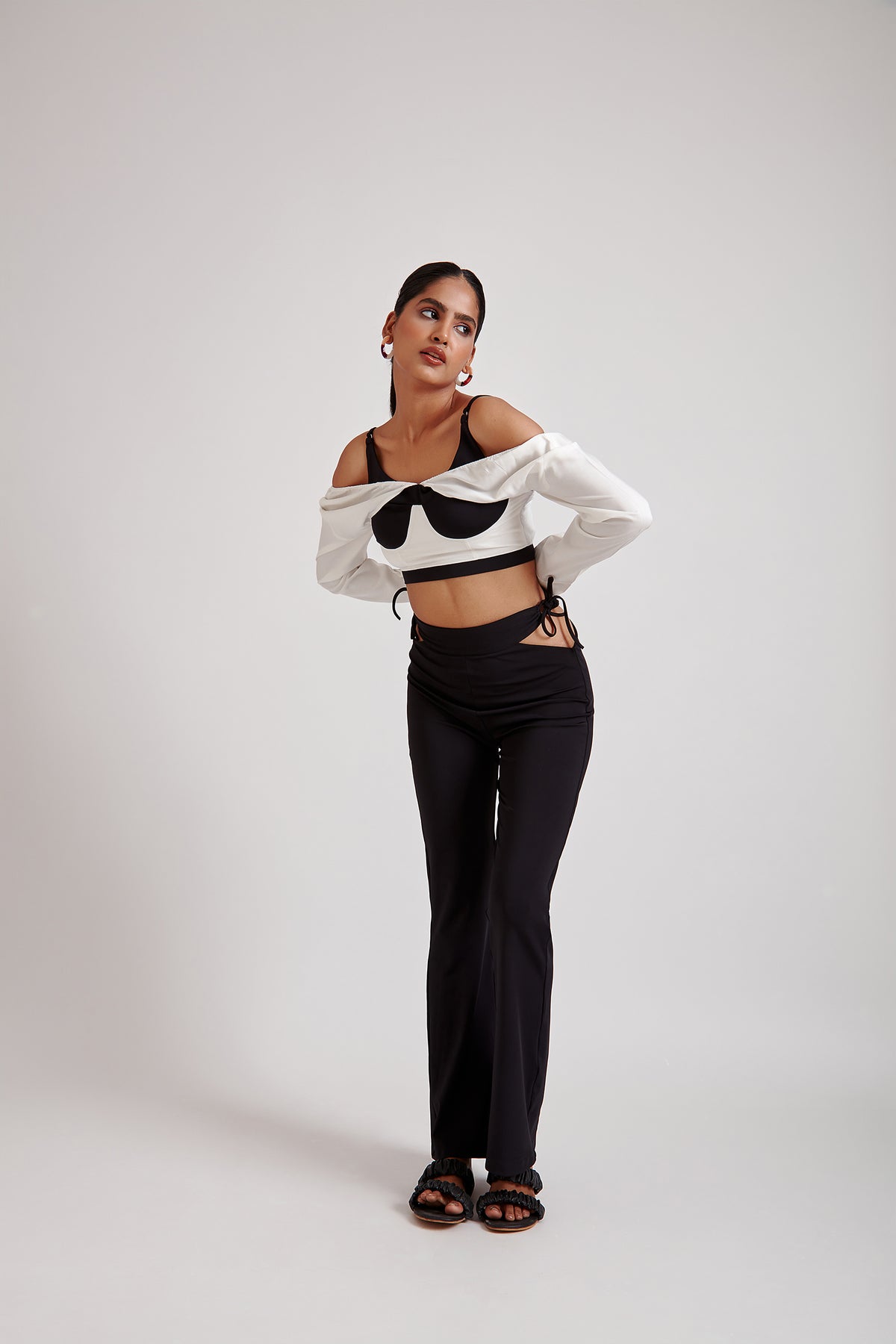 Two-In-One Bralette Top and Flared Pant Set