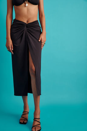 Bralette Top and asymmetrical Knotted Skirt Set