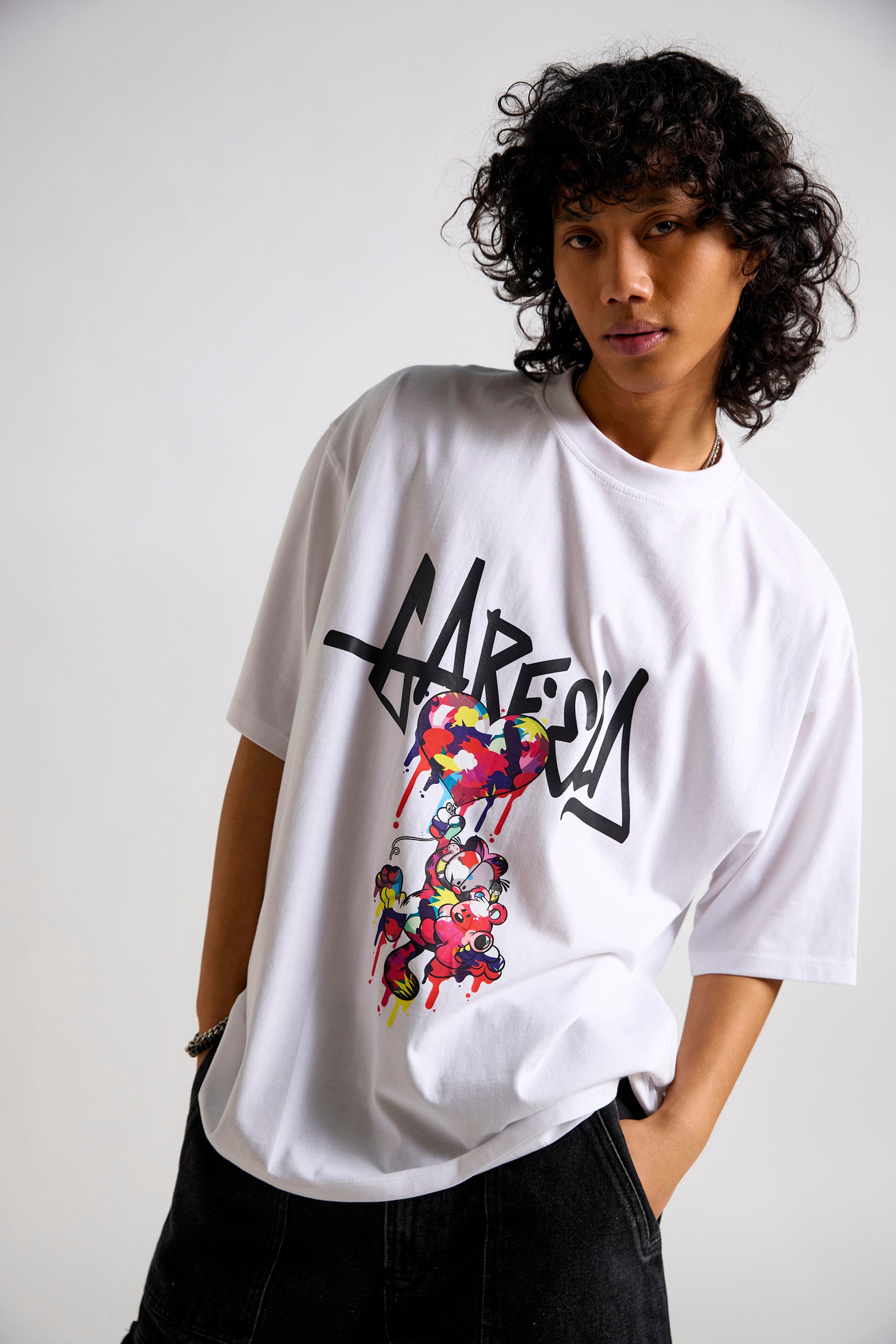 Garfield:High on Love Men's Oversized T-shirt