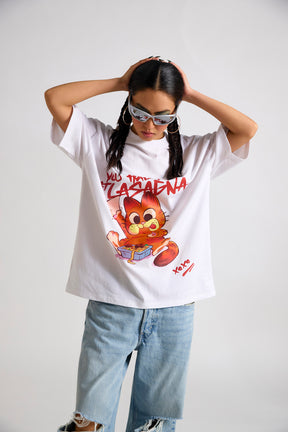 Garfield:You Had Me Lasagna Oversized T-shirt