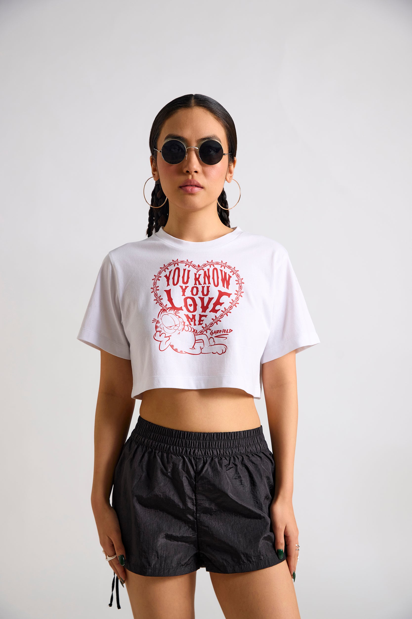 Garfield: You Know You Love Me Crop T-shirt