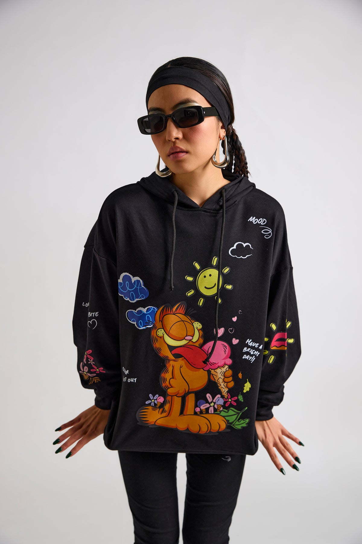 Garfield:Have A Bright Day Oversized Hoodie