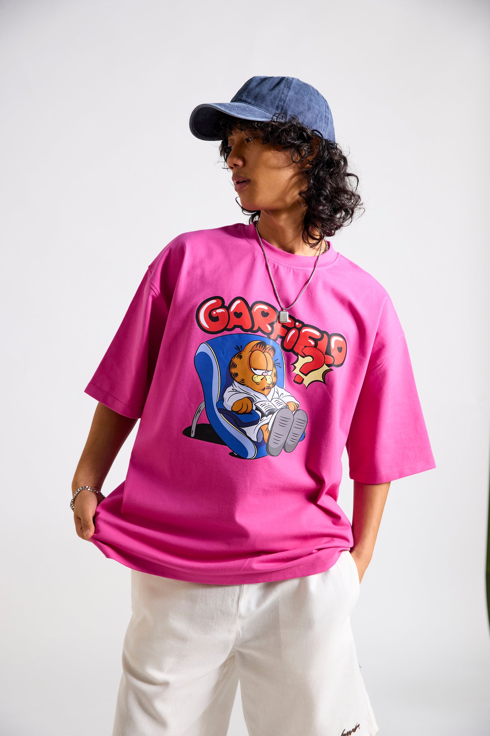 Garfield:Grampy Printed Men's Oversized T-shirt