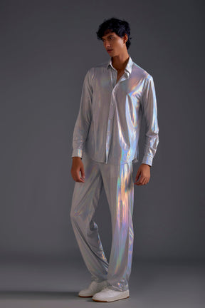 Light Silver Shirt and Trouser Set