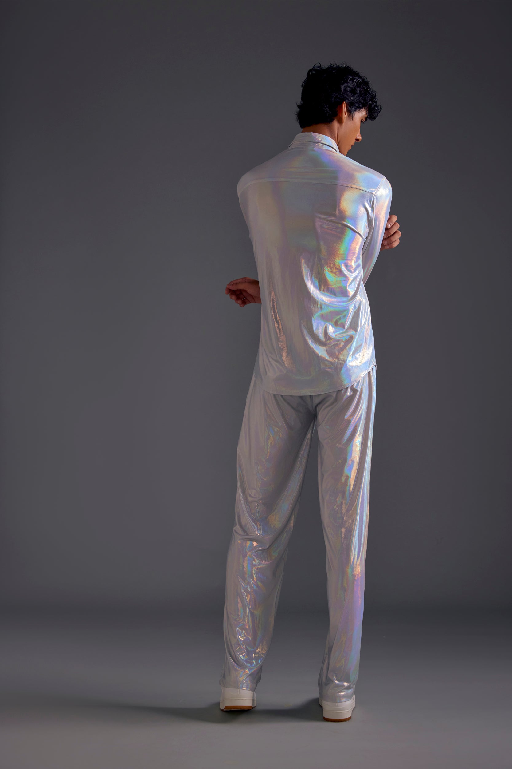 Light Silver Shirt and Trouser Set