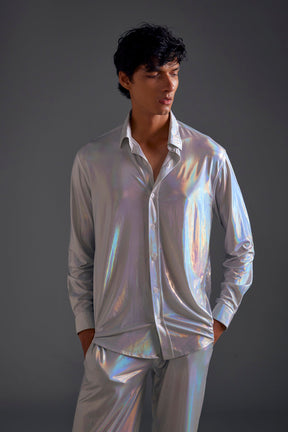 Light Silver Shirt and Trouser Set