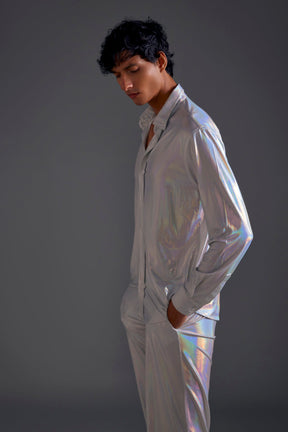 Light Silver Shirt and Trouser Set