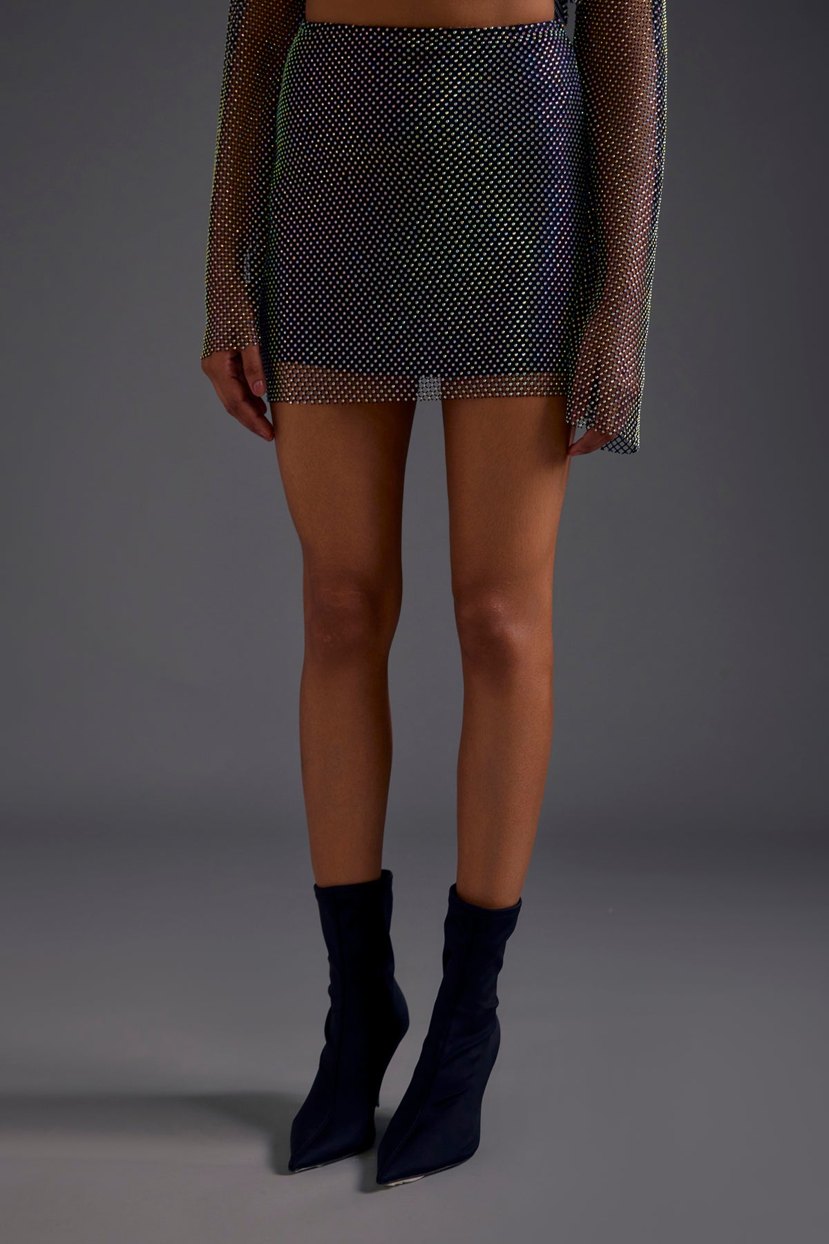 Diamond Mesh Skirt and Top set
