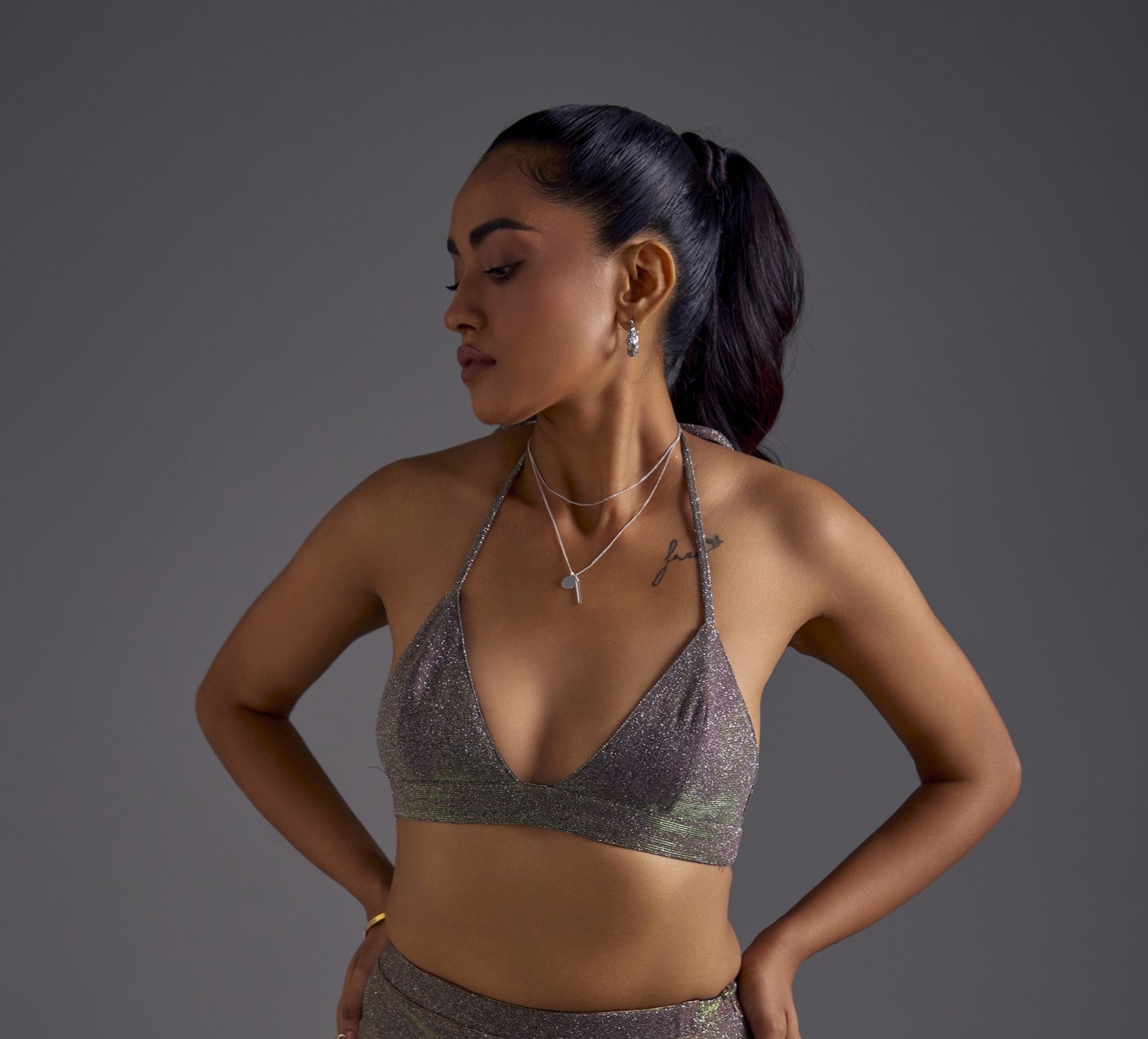 Stardust Bralette Top and Trouser Set