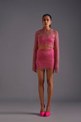 Pink Diamond Mesh Skirt