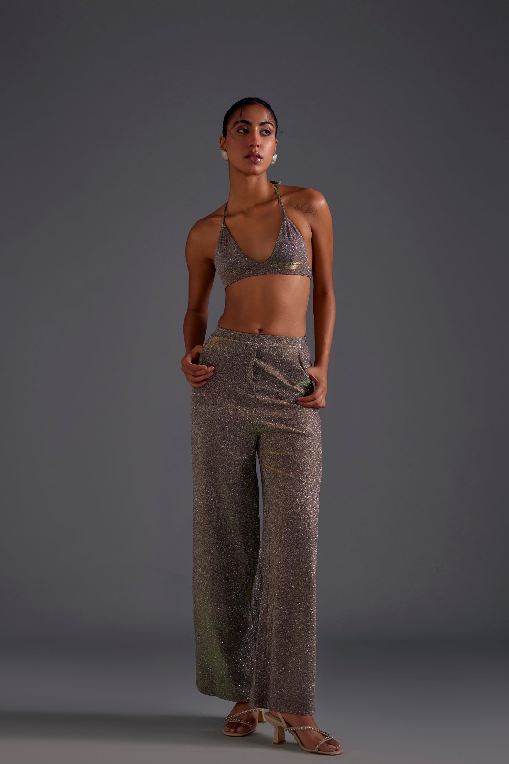 Stardust Bralette Top and Trouser Set