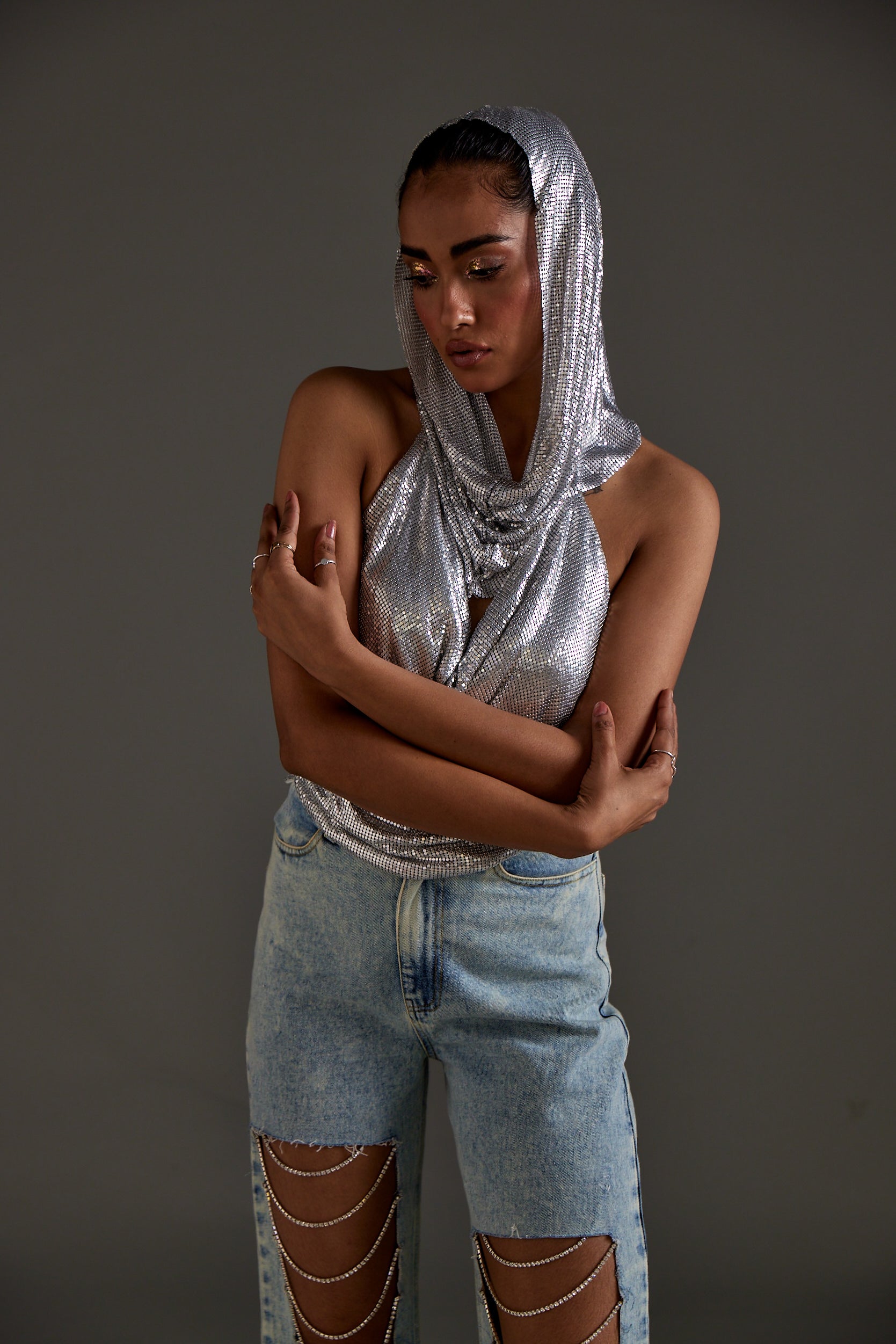 Silver Chainmail Hood