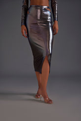 Dark Copper Cutout Skirt