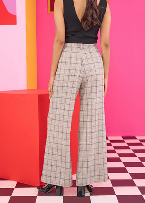 Emily in Paris: Plaid Wide Leg Trousers