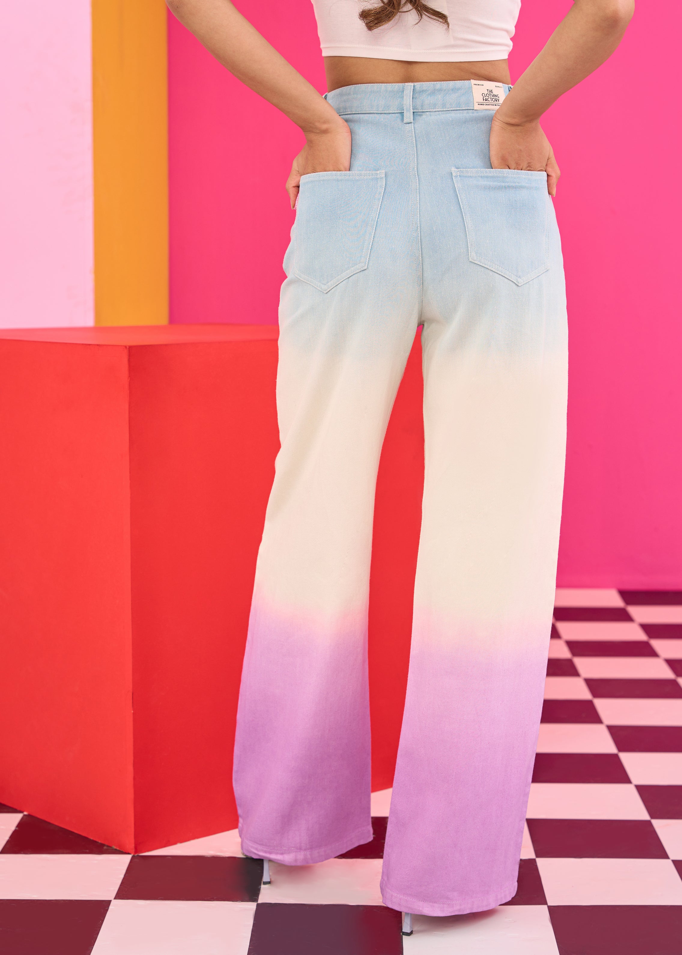 Emily in Paris: Lavender Ombre Dyed Jeans
