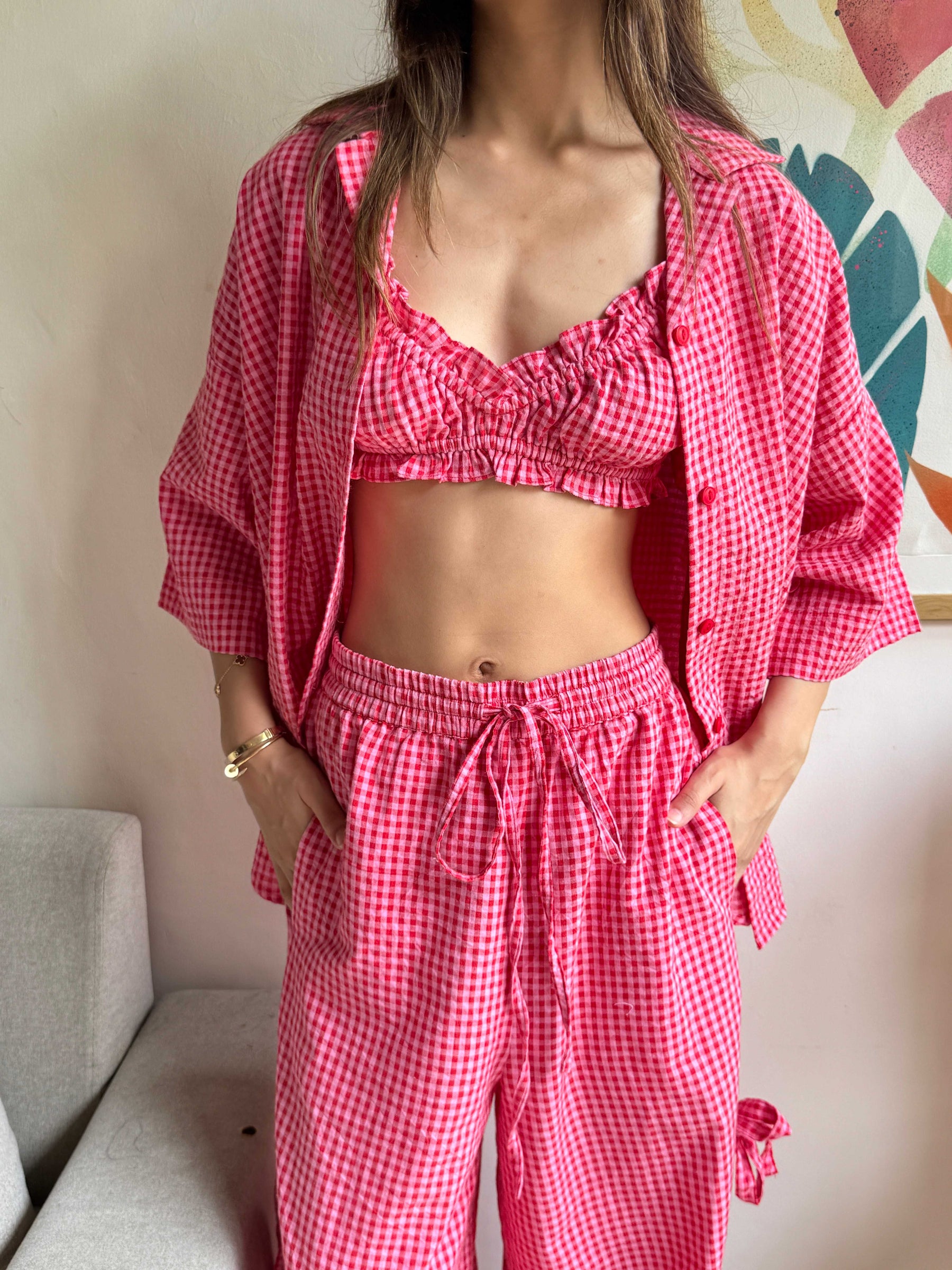 Red Gingham Co-ord Set