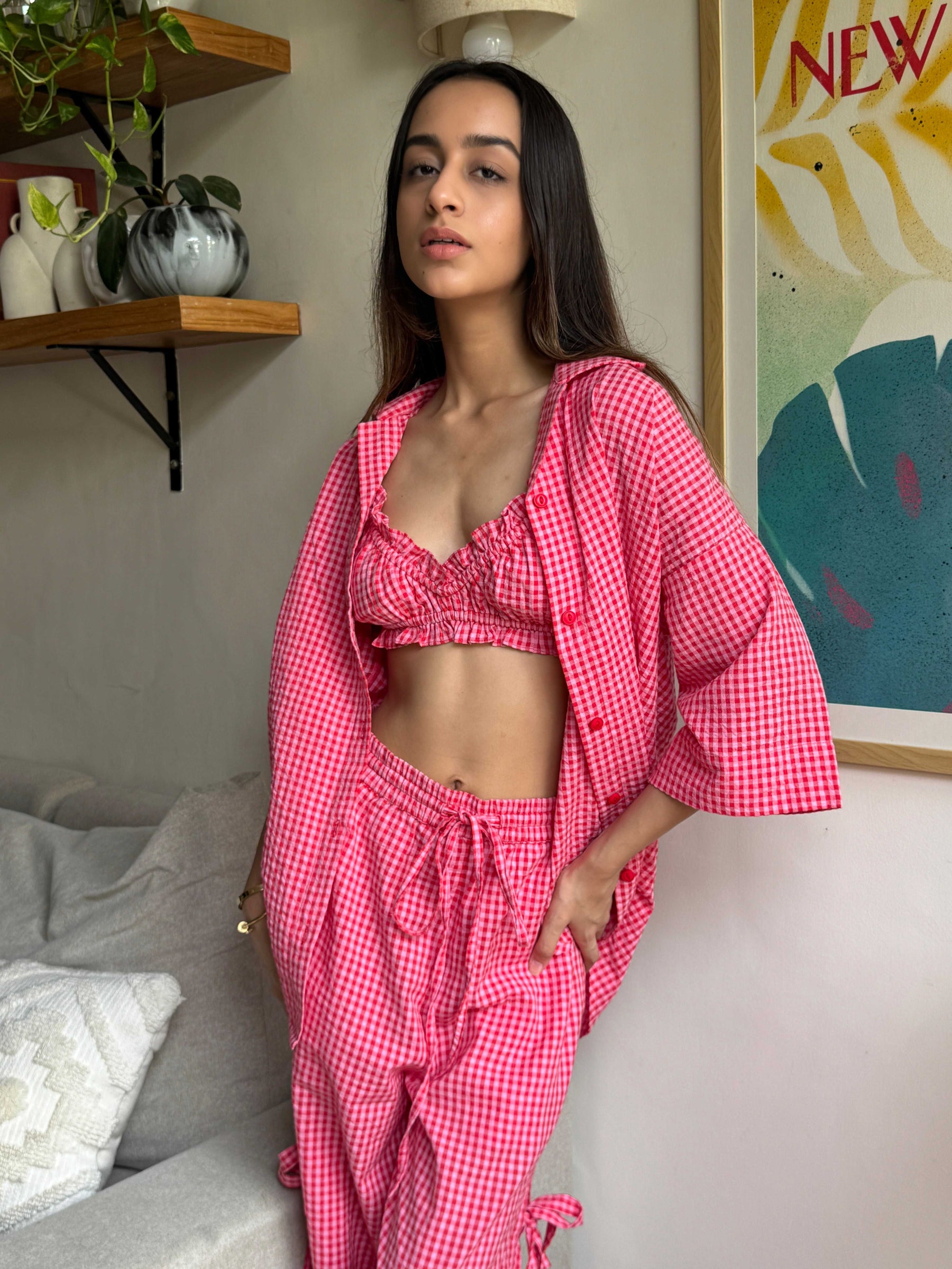 Red Gingham Co-ord Set