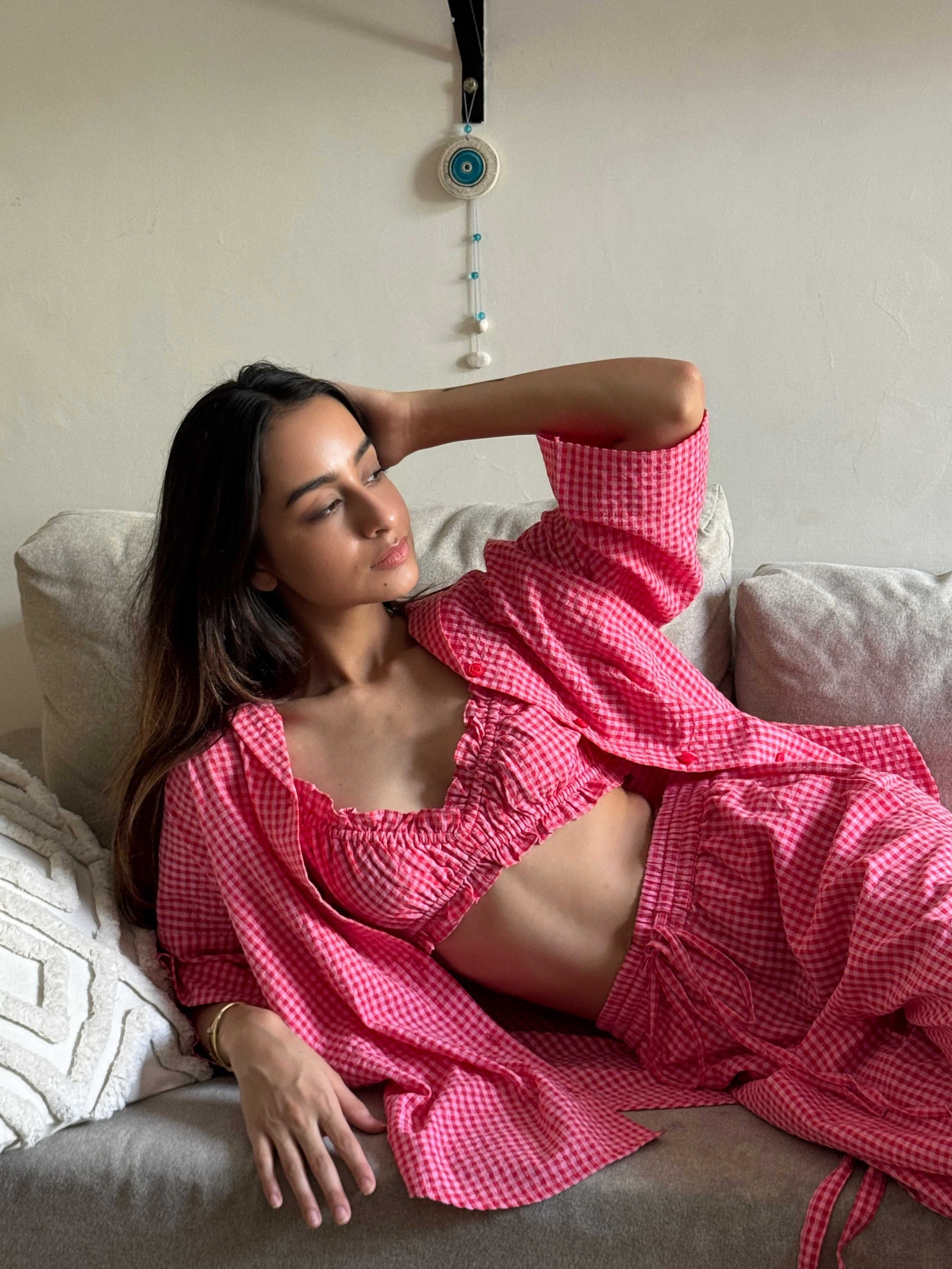 Red Gingham Co-ord Set