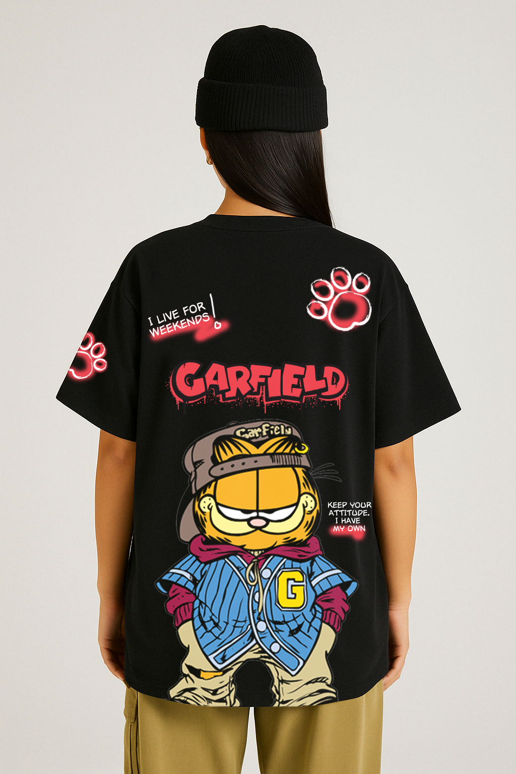 Garfield Spray Oversized T-Shirt