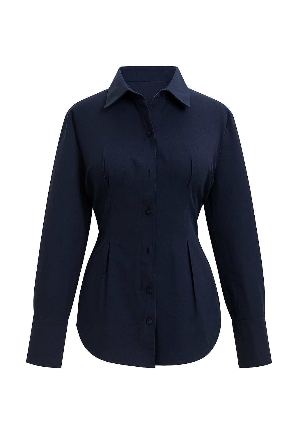 Navy Long Sleeve Shirt with Lace-Up Back